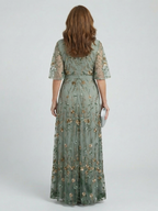 CHIQUE CHIFFON MIDI-JURK VOOR DAMES