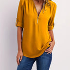 BLOUSE MET RITSSLUITING VOOR DAMES