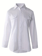 Klassieke nette blouse met lange mouwen voor dames
