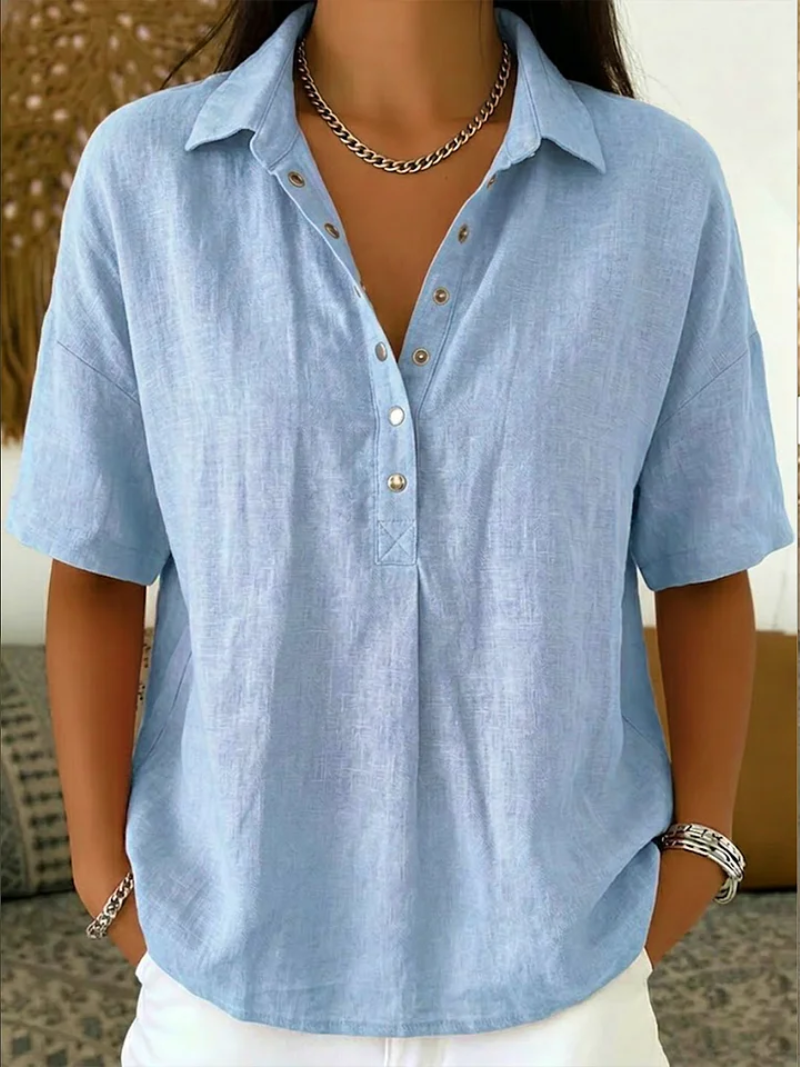 Klassieke blouse met V-hals voor dames