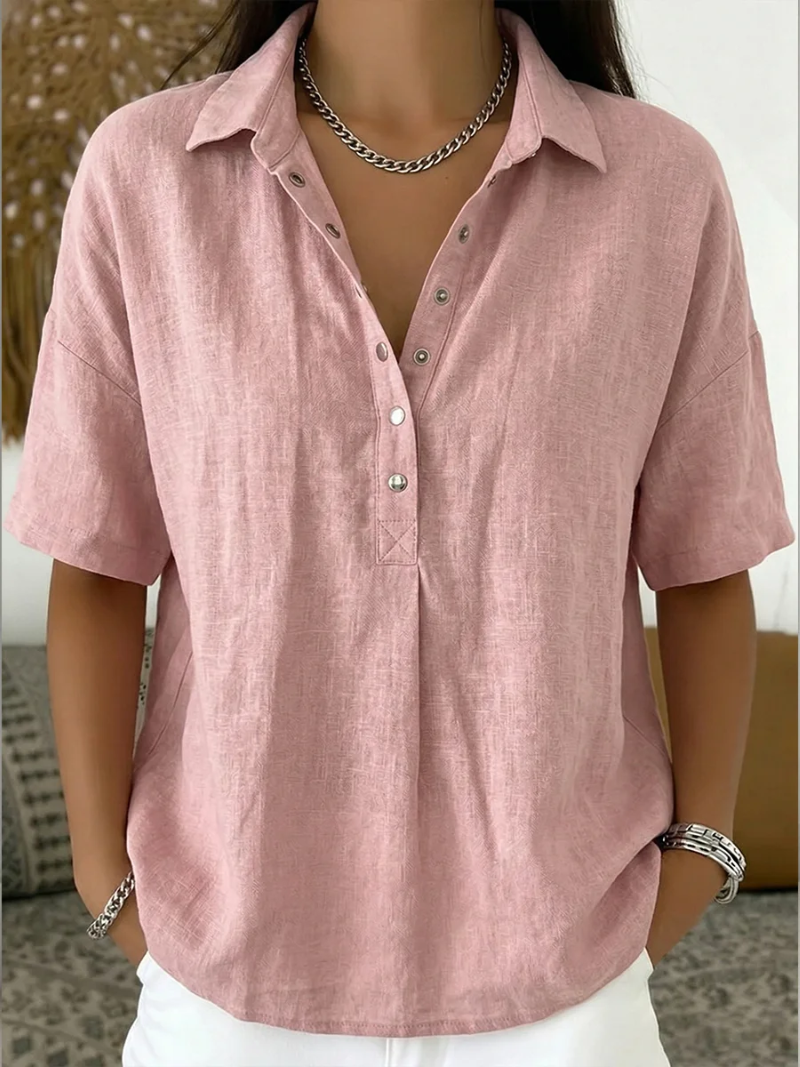 Klassieke blouse met V-hals voor dames