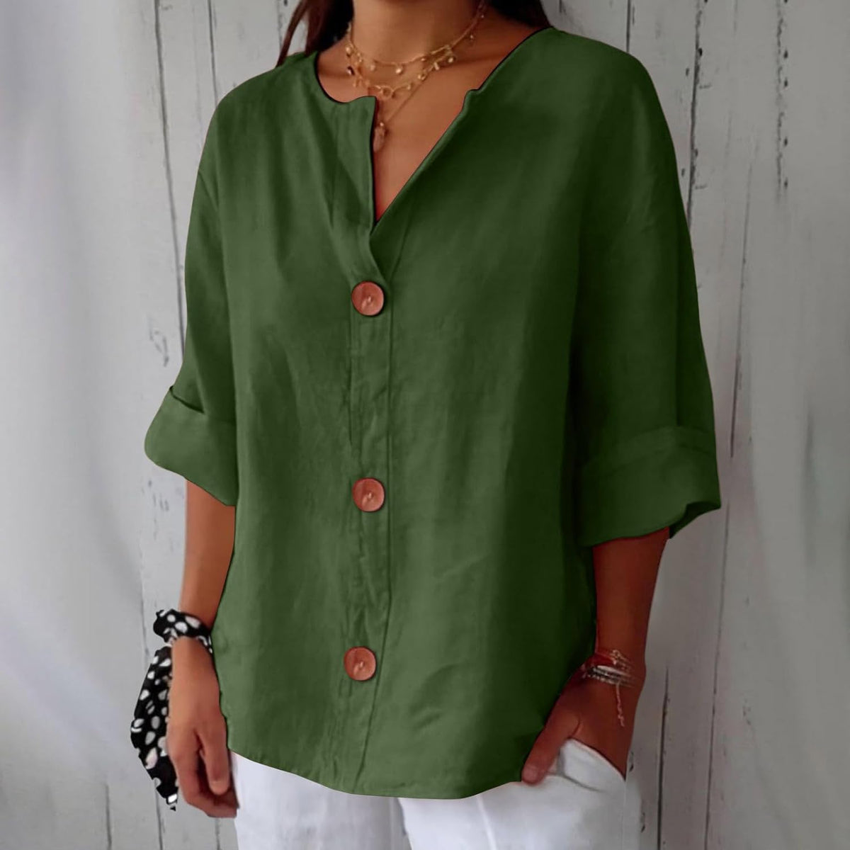 Dames T-shirt met V-hals