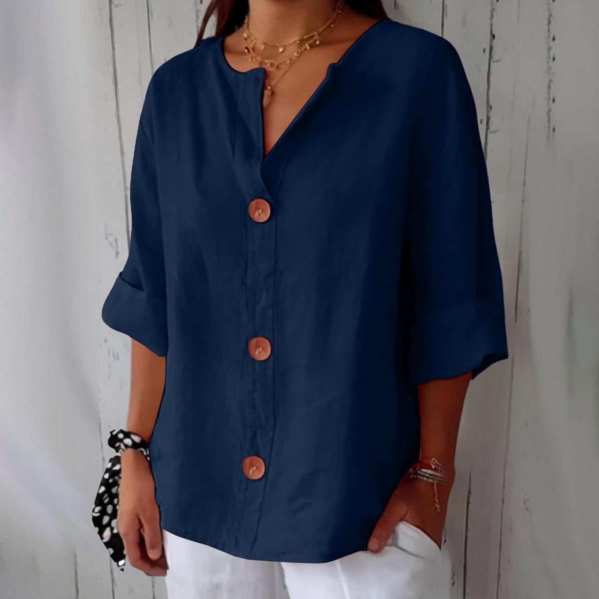 Dames T-shirt met V-hals