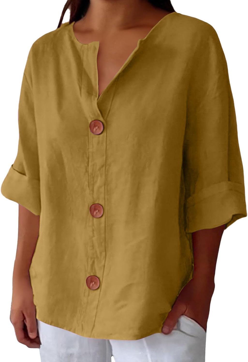 Dames T-shirt met V-hals