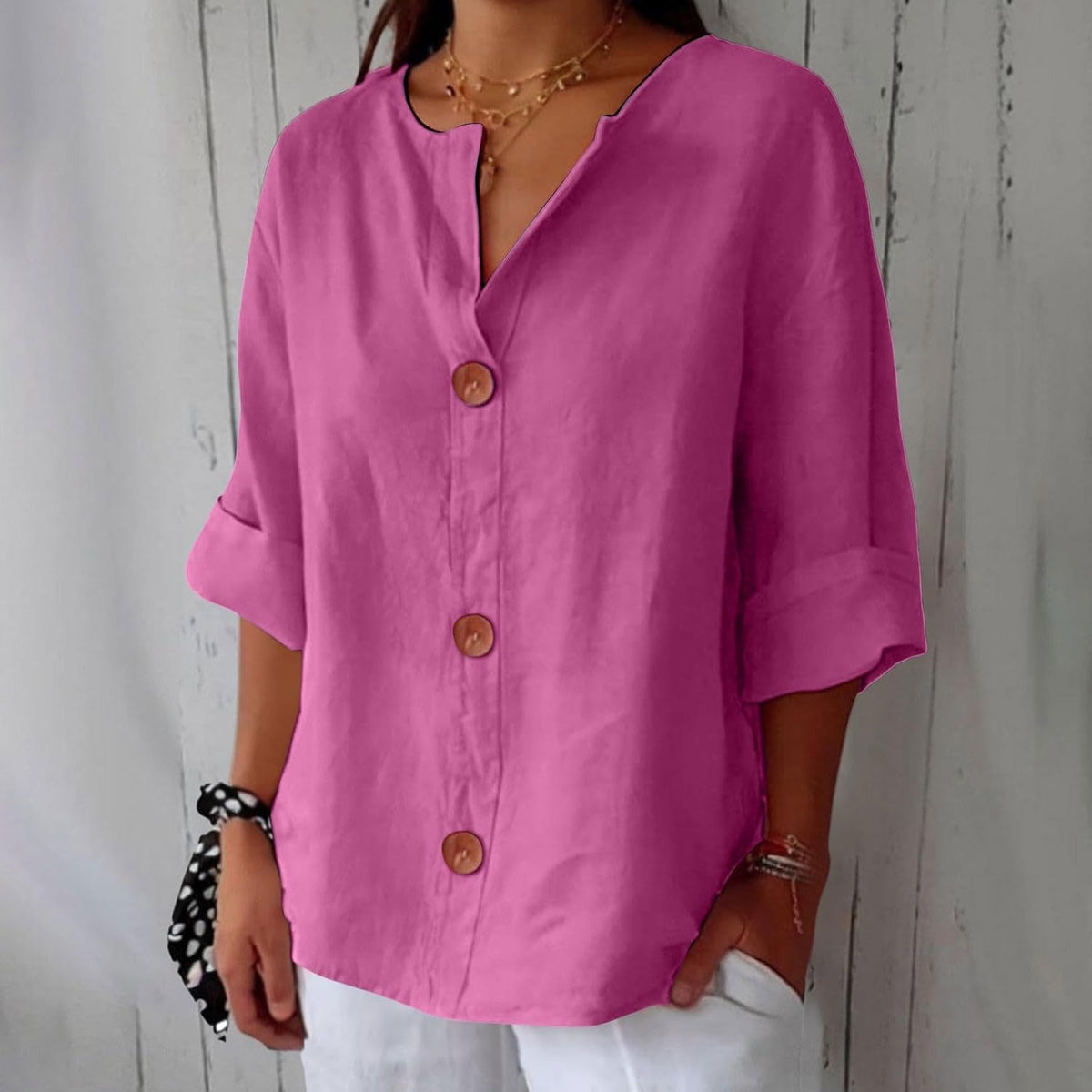 Dames T-shirt met V-hals