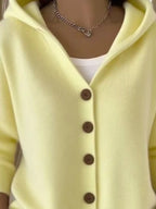 Full Size Button Up Long Sleeve Cardigan Plus Size