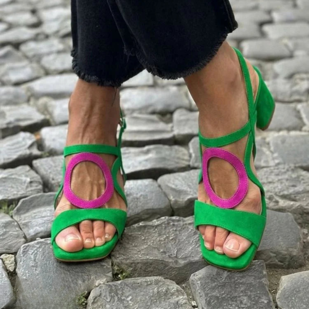 SANDALEN MET VIERKANTE NEUS VOOR DAMES