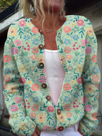 Vest met pastelbloemen