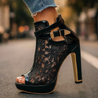 KANTEN PLATFORMSANDALEN VOOR DAMES
