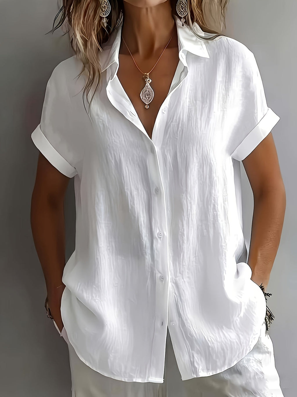 Linnen damesblouse