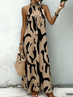 CHIQUE MAXI-HALTERJURK VOOR DAMES