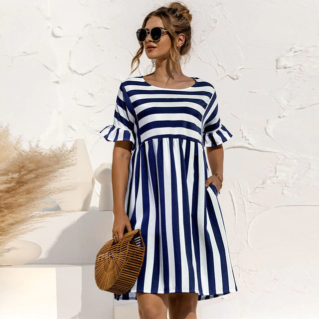 GESTREEPTE ZOMERJURK VOOR DAMES