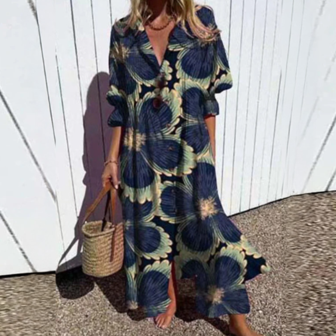 MAXI-JURK MET PRINT VOOR DAMES