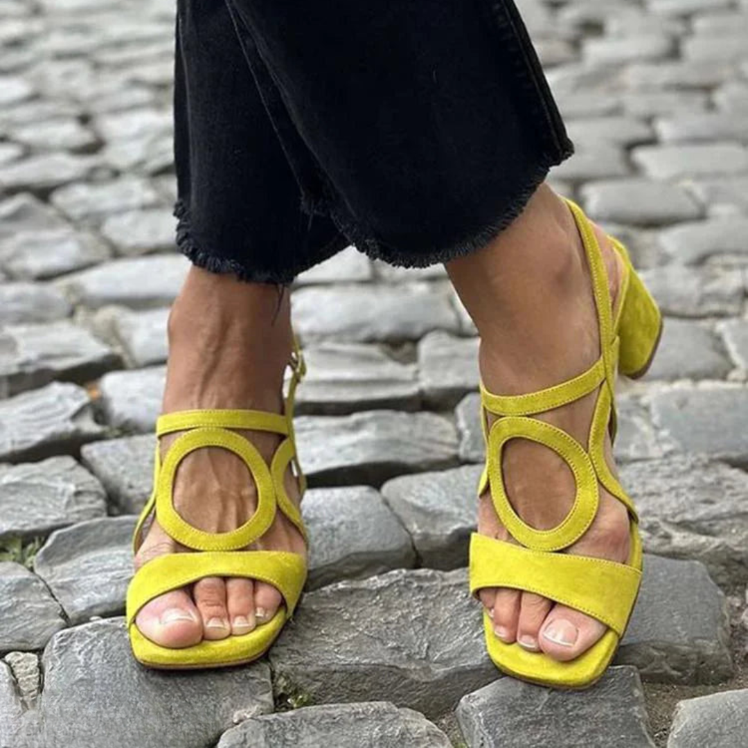 SANDALEN MET VIERKANTE NEUS VOOR DAMES