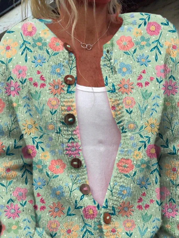 Vest met pastelbloemen
