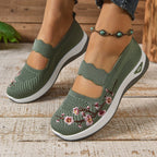 MET BLOEMEN GEBORDUURDE SNEAKERS VOOR DAMES