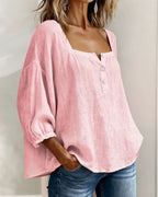 Blouse met vierkante hals voor dames