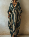 MAXI ABSTRACTE JURK VOOR DAMES