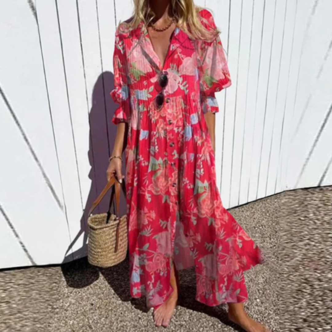 MAXI-JURK MET PRINT VOOR DAMES