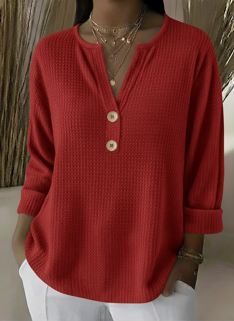Lucinda | Henley Knop Top