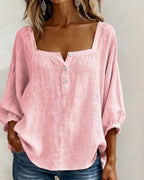 Blouse met vierkante hals voor dames