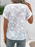 Bloemenblouse met V-hals voor dames