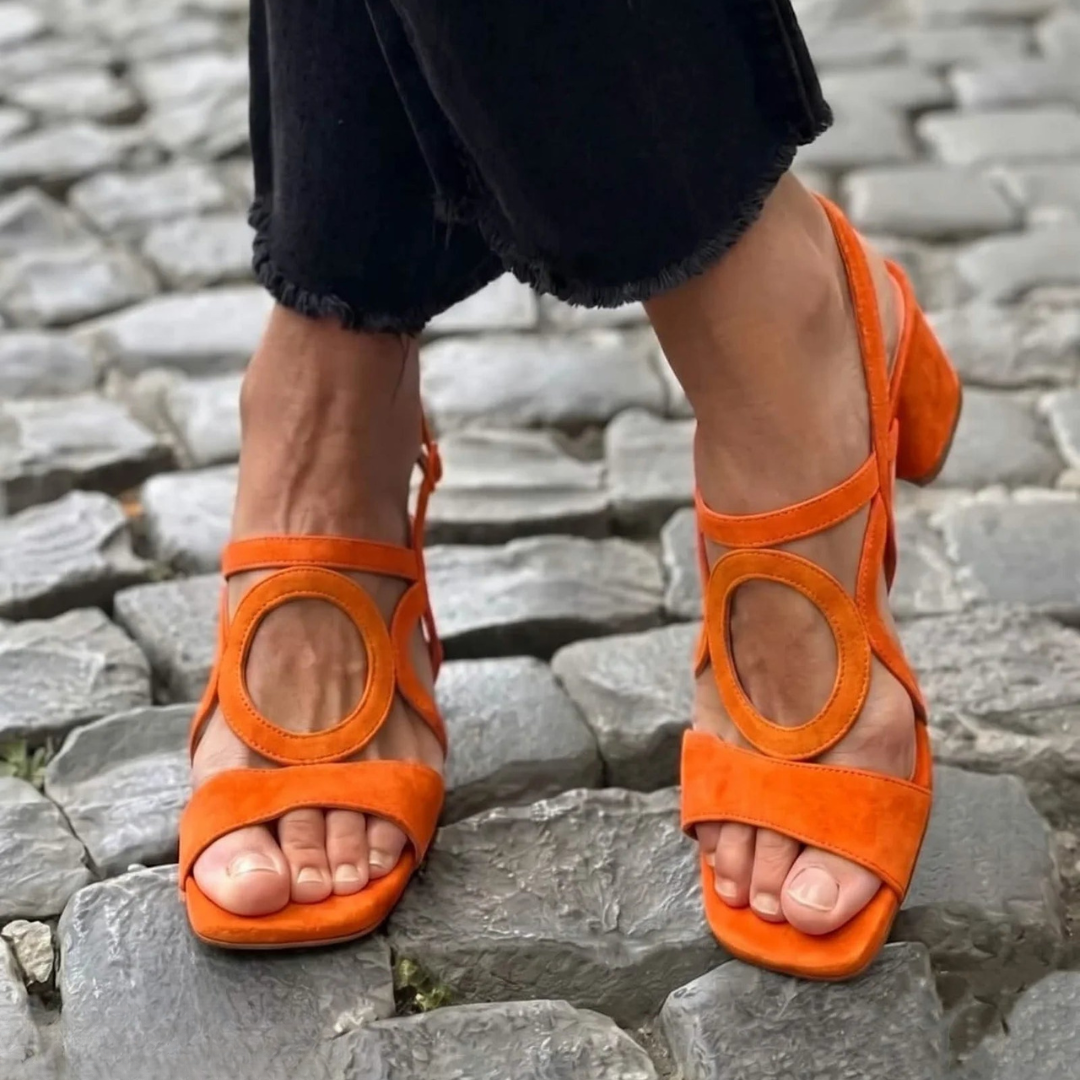 SANDALEN MET VIERKANTE NEUS VOOR DAMES