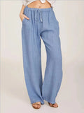 KLASSIEKE BROEK MET WIJDE PIJPEN VOOR DAMES