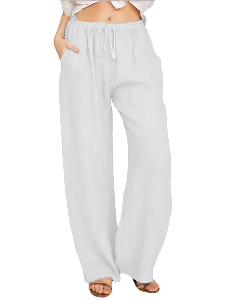 KLASSIEKE BROEK MET WIJDE PIJPEN VOOR DAMES