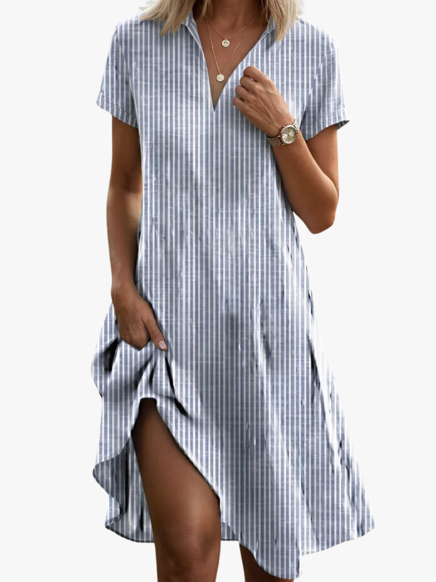 CHIQUE MIDI-JURK MET PATROON VOOR DAMES