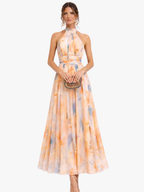 ELEGANTE MAXIJURK MET HALTERNEK VOOR DAMES