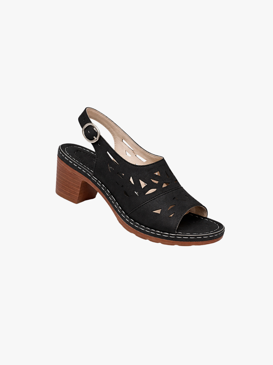 KLASSIEKE SANDALEN MET HAK VOOR DAMES