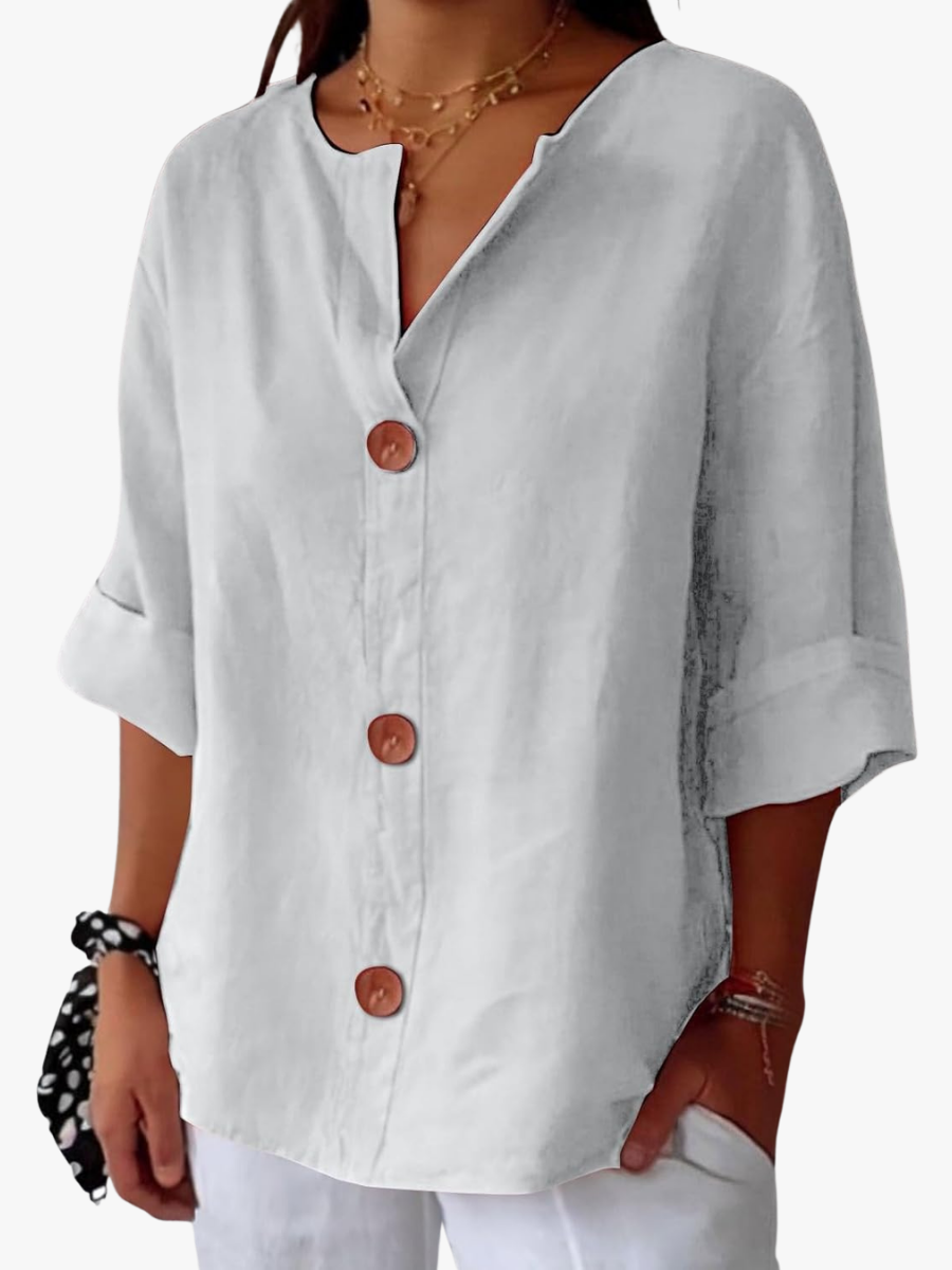 Dames T-shirt met V-hals