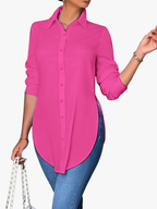 Chique elegant overhemd met knopen voor dames