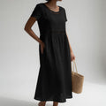 MODERNE GEBORDUURDE JURK VOOR DAMES