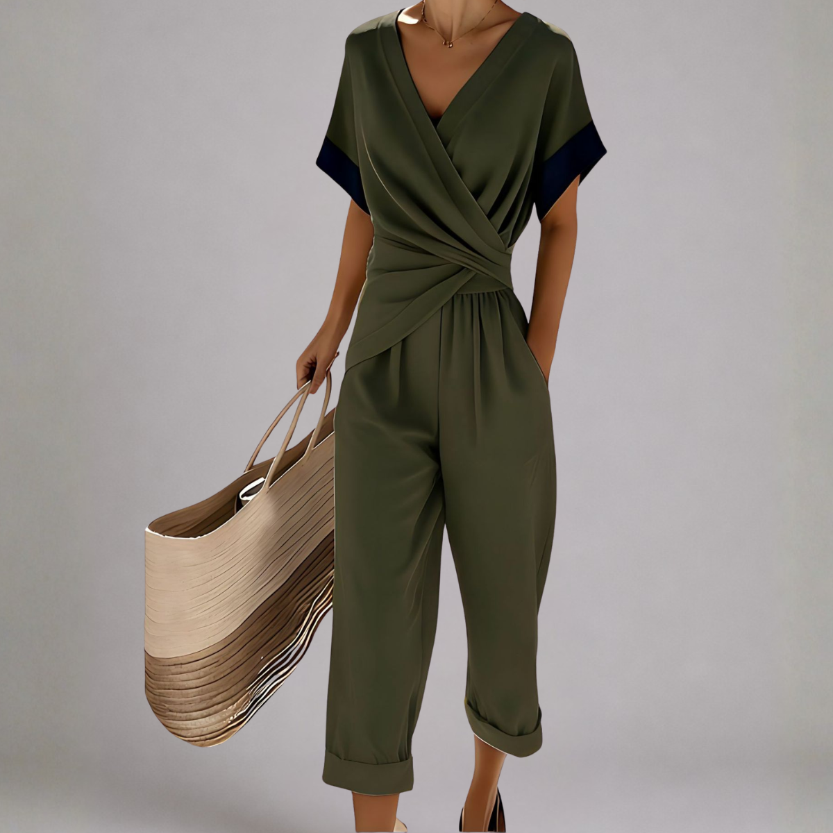 SET MET BROEK MET WIJDE PIJPEN IN WIKKELSTIJL VOOR DAMES