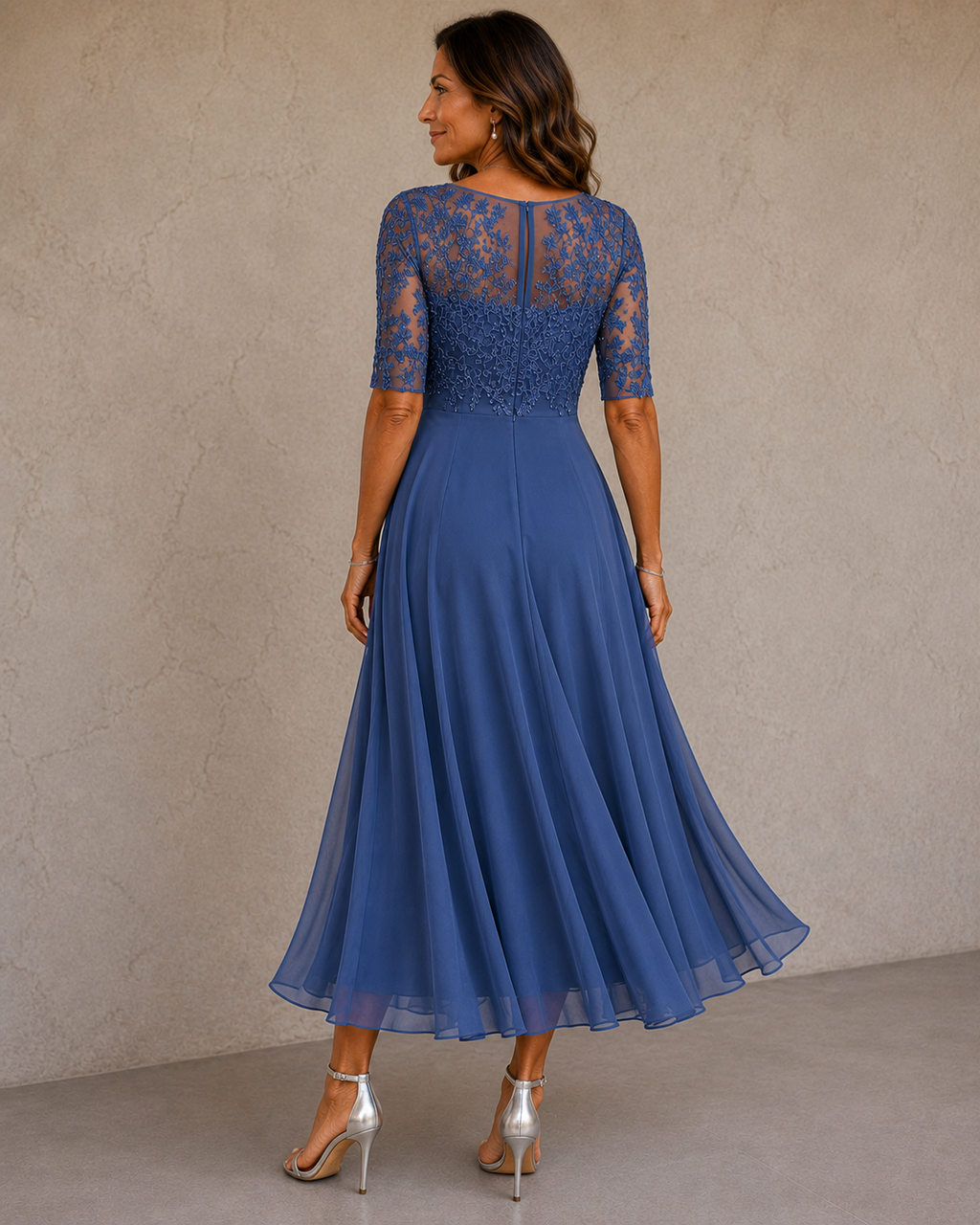 ELEGANTE CHIFFON JURK VOOR DAMES