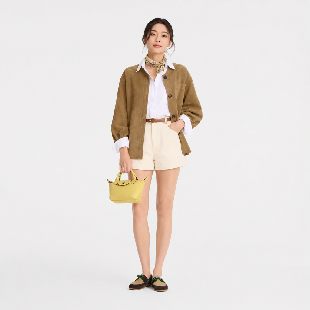 Longchamp Le Pliage Xtra XS Leather Bag – Lime