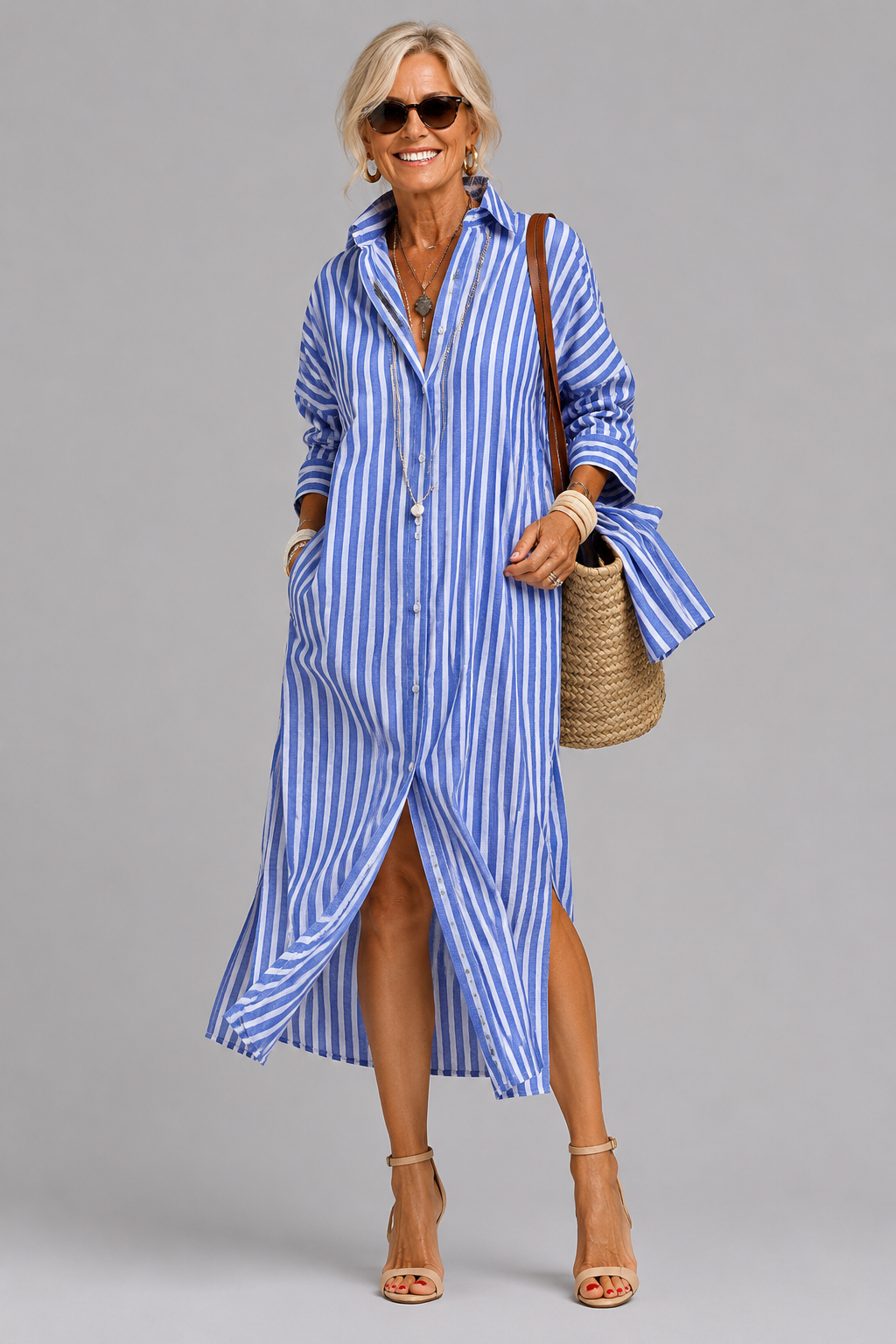 CHIQUE ELEGANTE MIDI-JURK VOOR DAMES