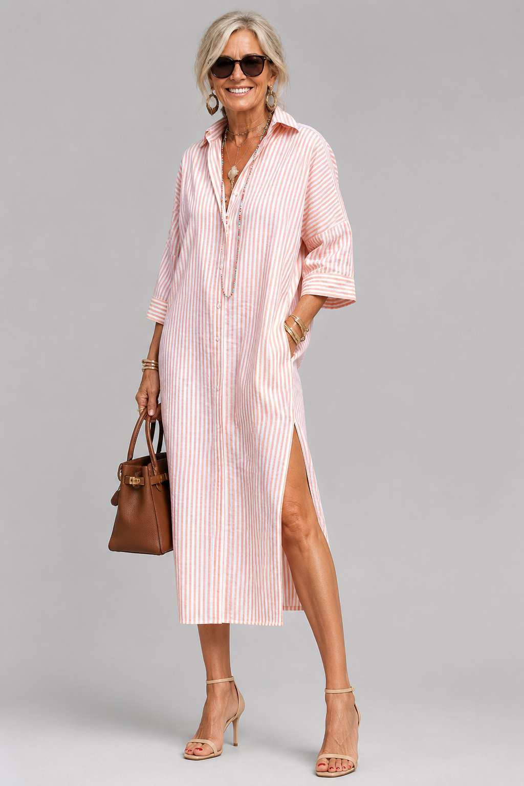 CHIQUE ELEGANTE MIDI-JURK VOOR DAMES