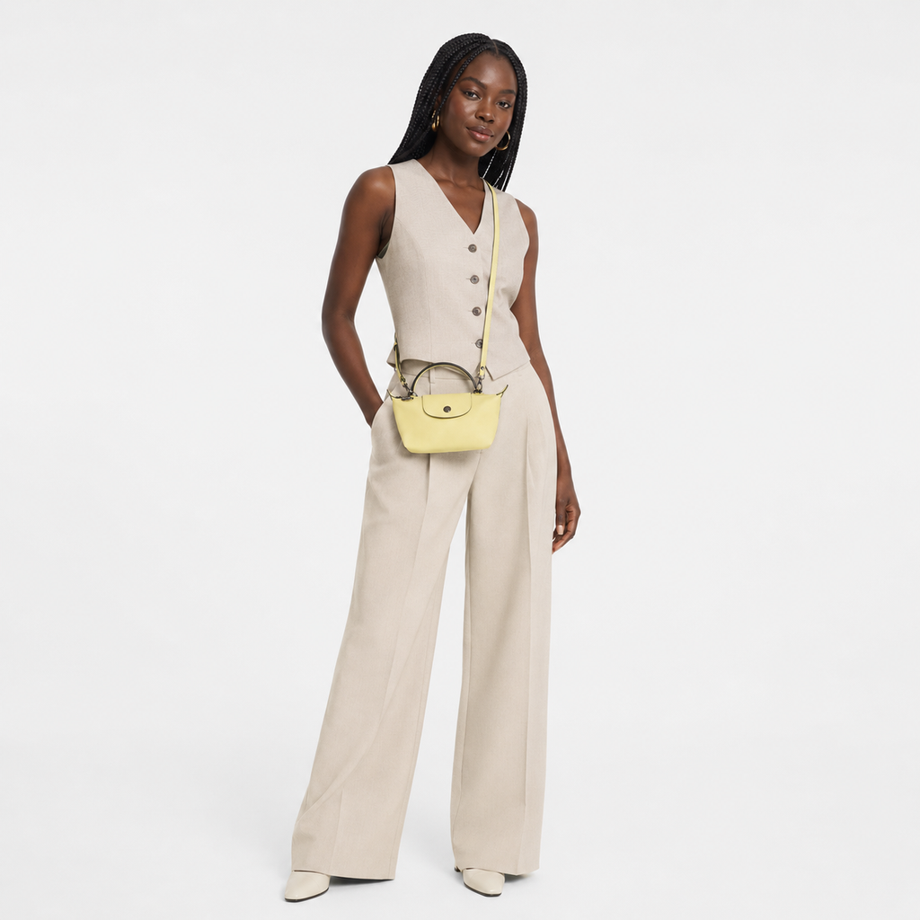 Longchamp Le Pliage Mini Leather Bag – Pistache