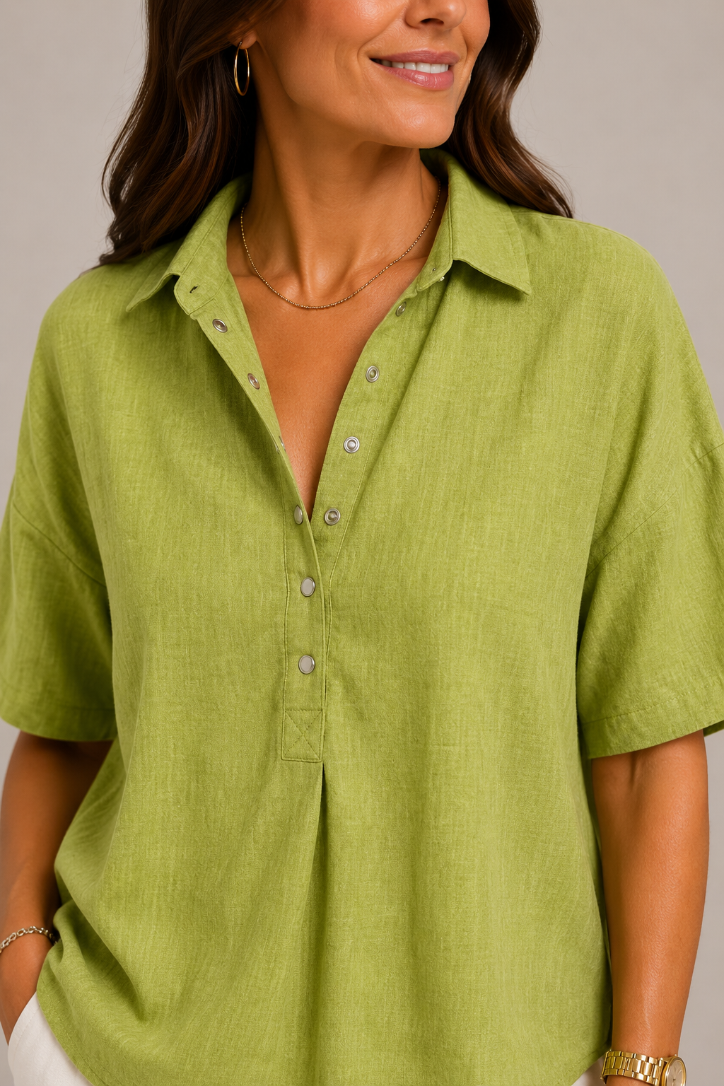 CHIQUE BLOUSE MET V-HALS VOOR DAMES