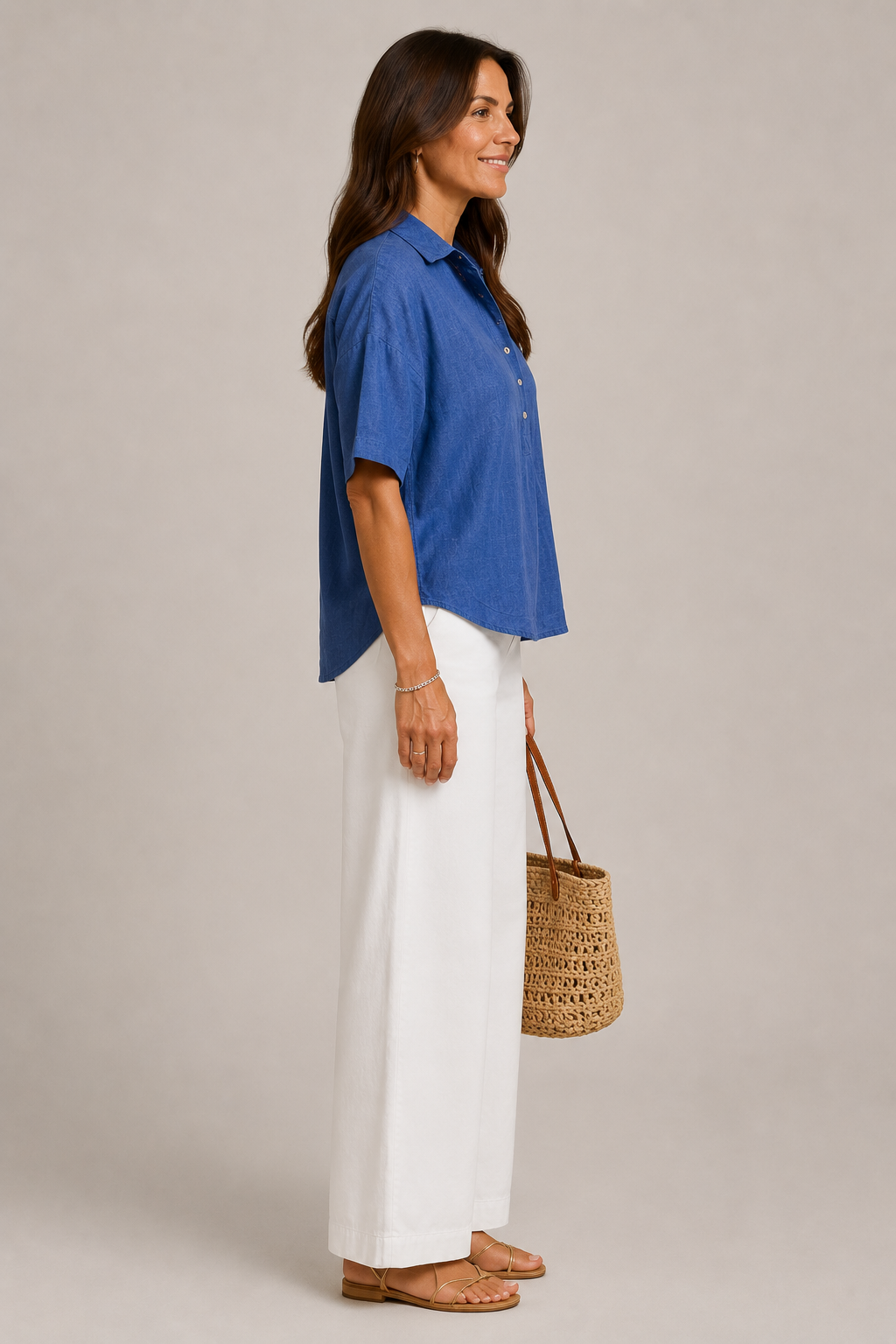 Chique blouse met V-hals voor dames