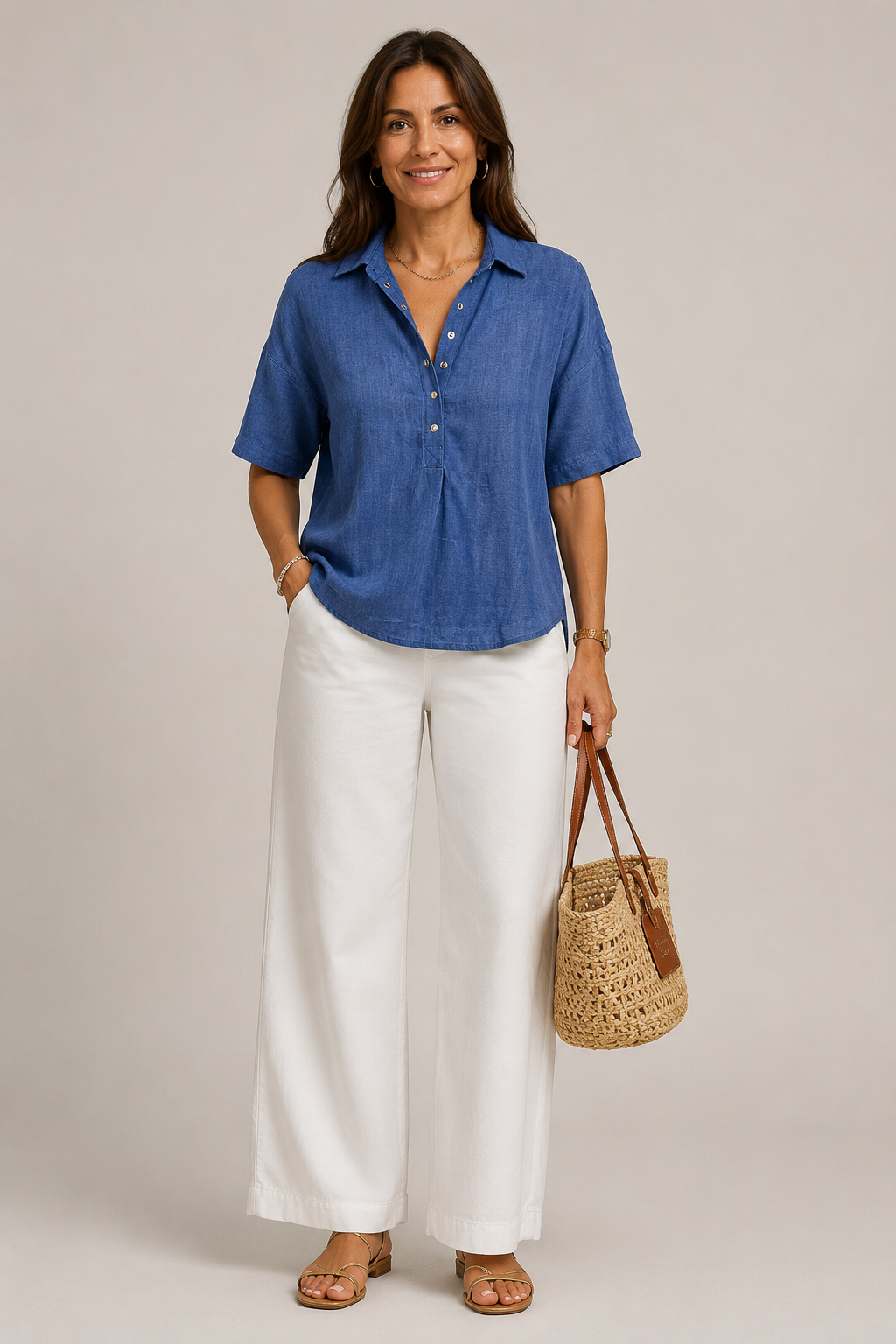 CHIQUE BLOUSE MET V-HALS VOOR DAMES