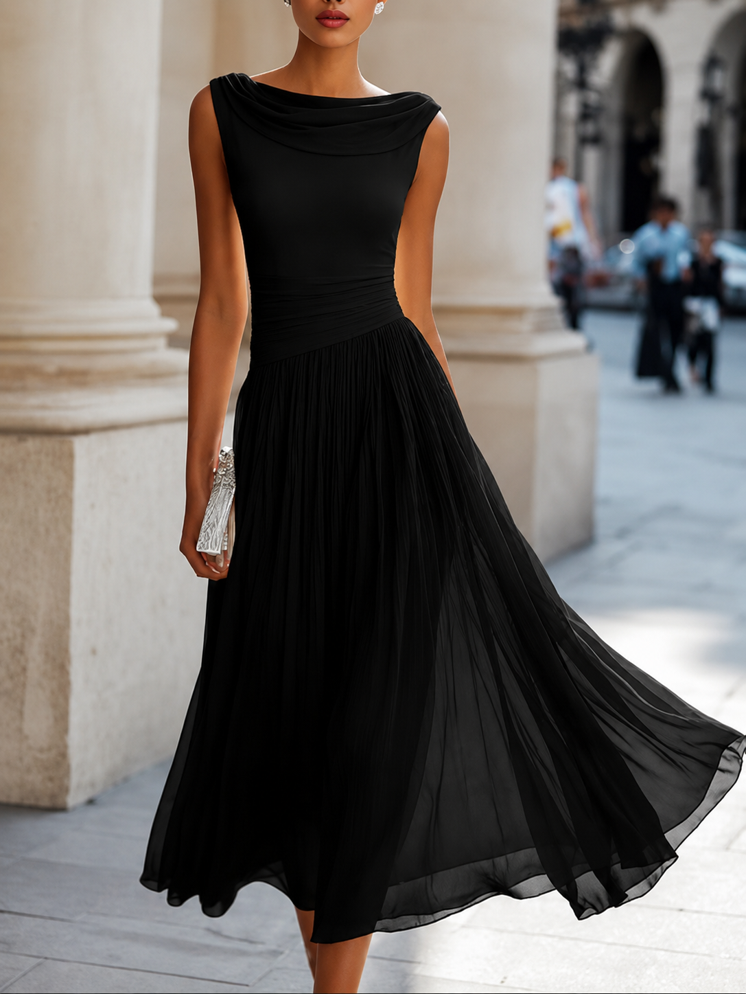ELEGANTE CHIQUE MIDI-JURK VOOR DAMES