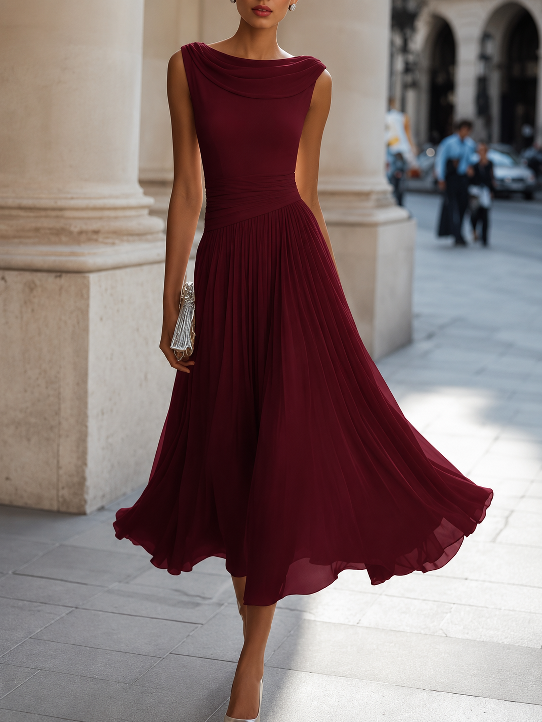 ELEGANTE CHIQUE MIDI-JURK VOOR DAMES