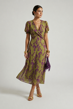CHIQUE MIDI-JURK MET BLOEMENPRINT VOOR DAMES