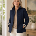 Elegante jas in blauw