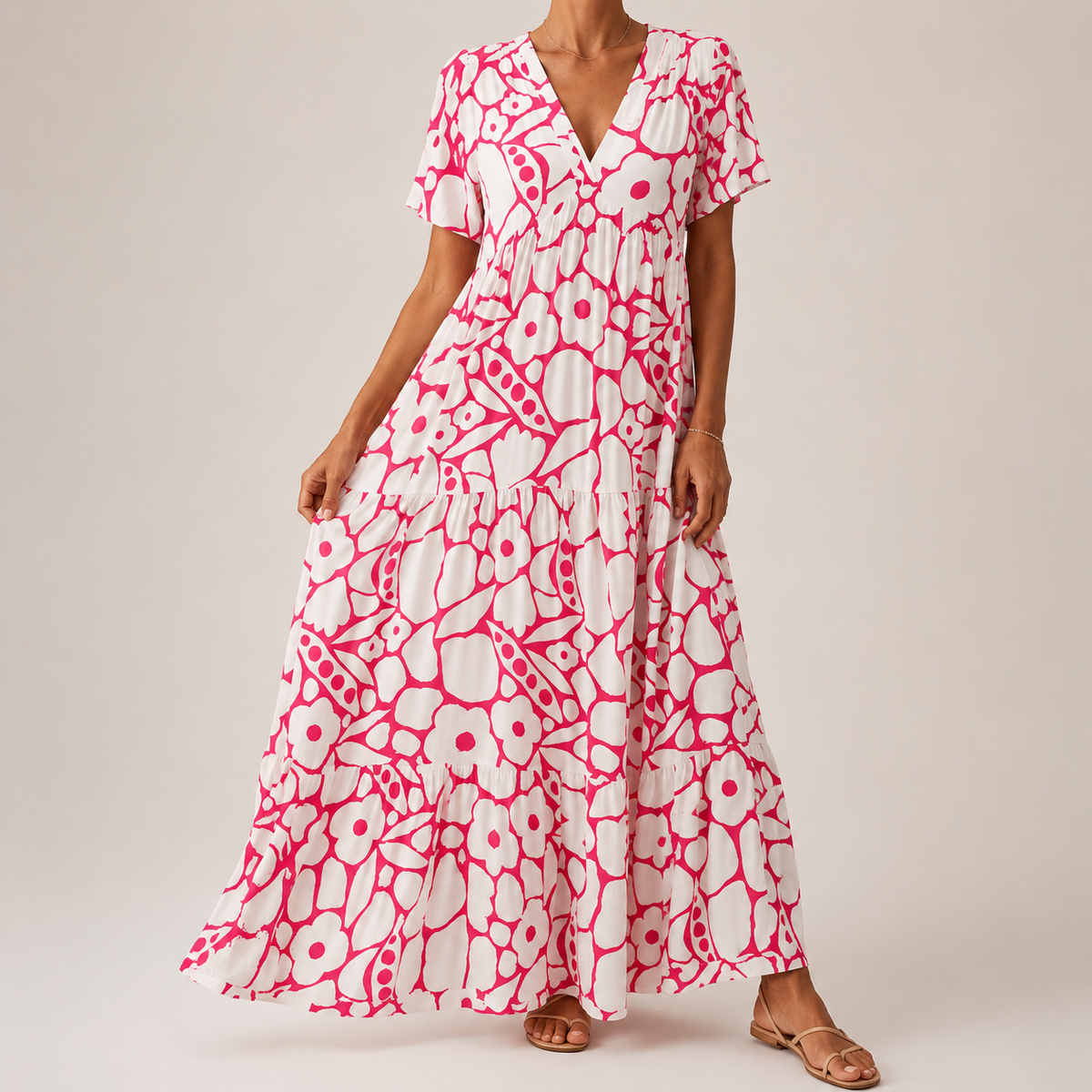 MAXI JURK MET BLOEMENPRINT VOOR DAMES