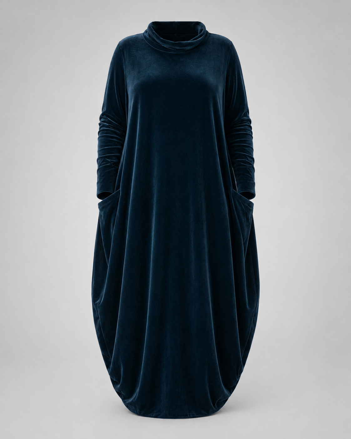MAXI-JURK VAN FLUWEEL VOOR DAMES